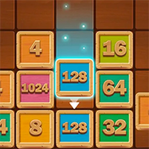 Merge Numbers: Wooden Edition Online Puzzle Game