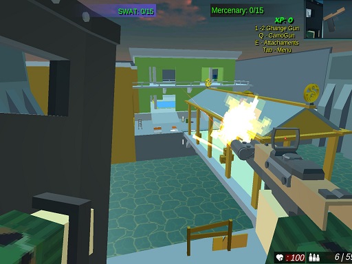 Pixel Crazy Minecraft Shooter Online Game