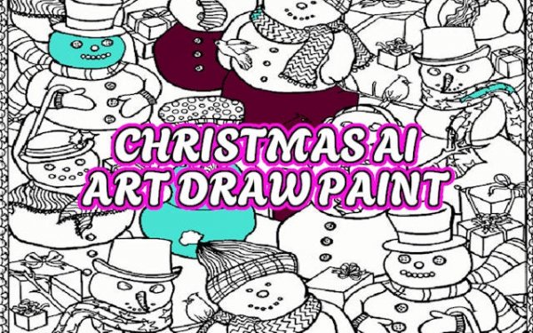 Christmas AI Art Draw Paint - Coloring Book Game Online