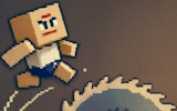 Cubeman: Saw Escape - Online Pixel Runner Arcade Game