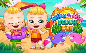 Mike And Mia Beach Day - Fun Beach Games for Kids