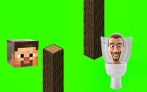 Spinning Skibidi Toilet Flappy projectilecraft Online Game