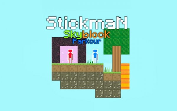 Stickman Skyblock Parkour: Free Online Adventure Game