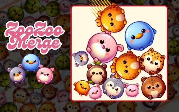 ZooZoo Merge: Cute Animal Fusion Puzzle Game Online